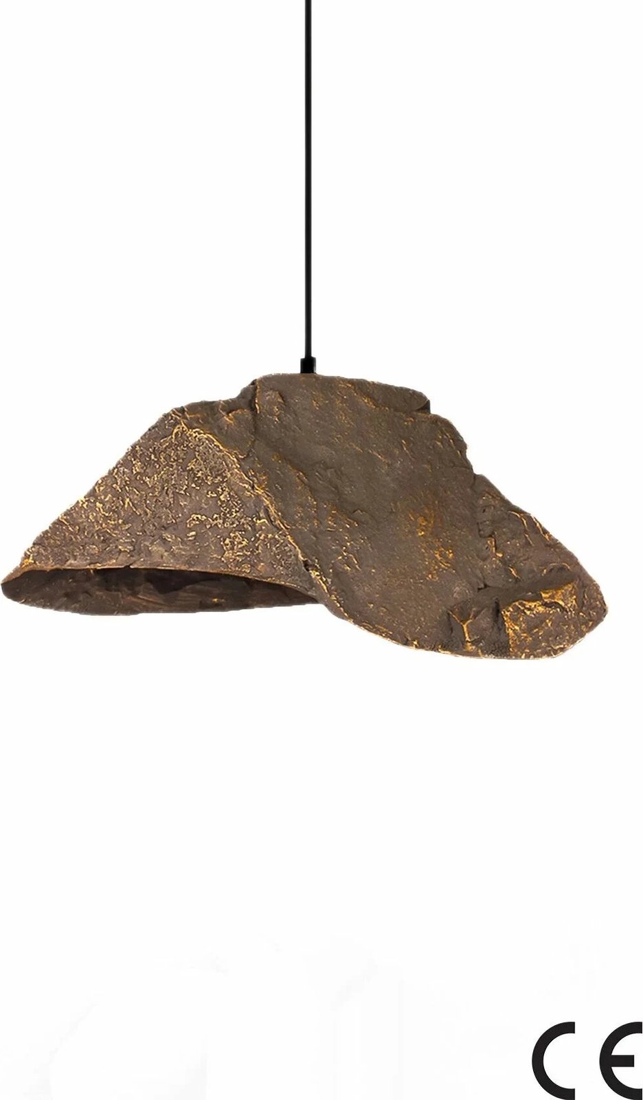 Llambë tavani Opviq, BK216, trup metalik, kapak beton karboni, ngjyrë kafe dhe e zezë, lartësi e rregullueshme