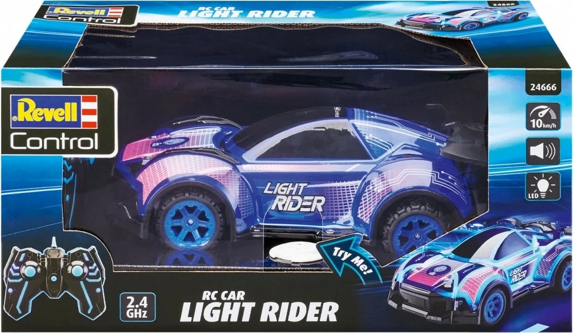 Veture me telekomandë Revell RC Light Rider, 1:16, e zezë/blu