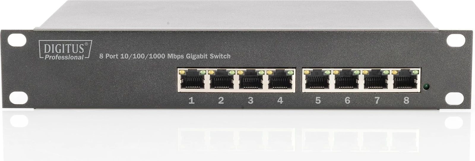 Switch Digitus 8-portë Gigabit, unmanaged, gri