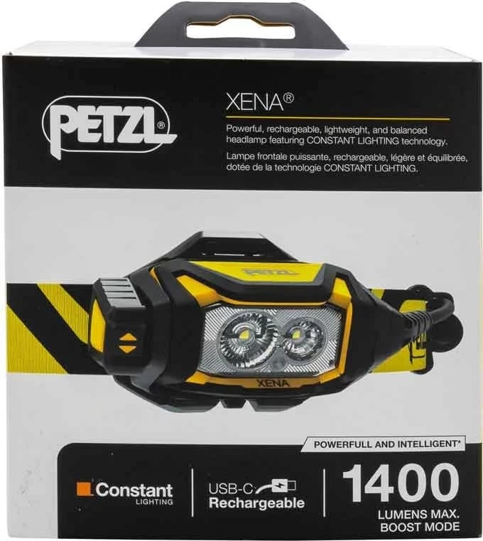 Llambë koke Petzl Xena, 1400 lumen, e rikarikueshme, e verdhë/zezë