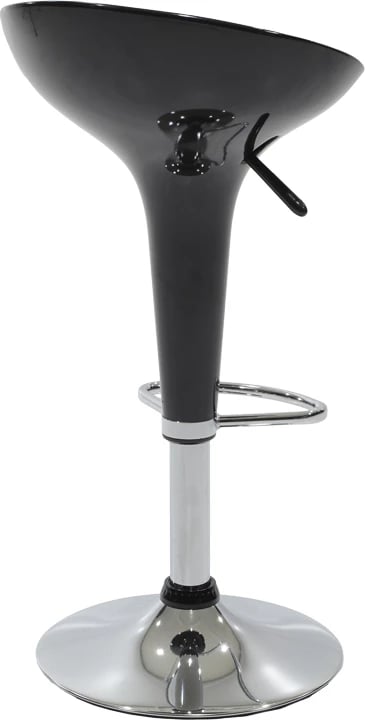 Karrige për bar Felice, e rregullueshme në lartësi, ngjyrë zezë-krom, 40x43x84cm