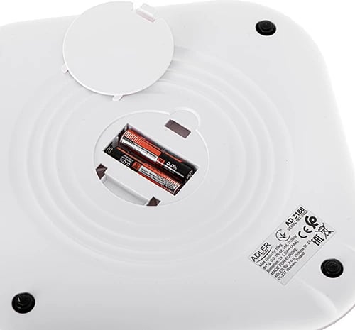 Peshore kuzhine, Adler AD 3180, 10 kg, LCD, platformë qelqi 218x218 mm, llogaritje vëllimi ujë/qumësht, funksion tare