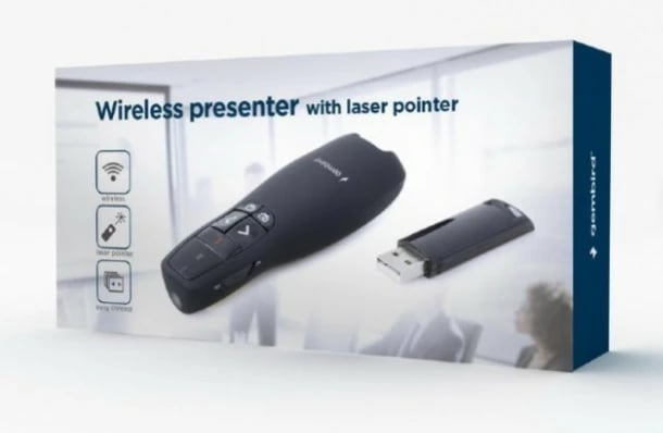 Prezantues wireless Gembird WP-L-12 me lazer, i zi