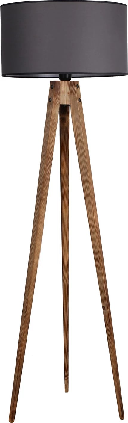 Llambë dyshemeje Opviq, 8285-2, trup druri, kapak stof, kafe/gri, 153cm