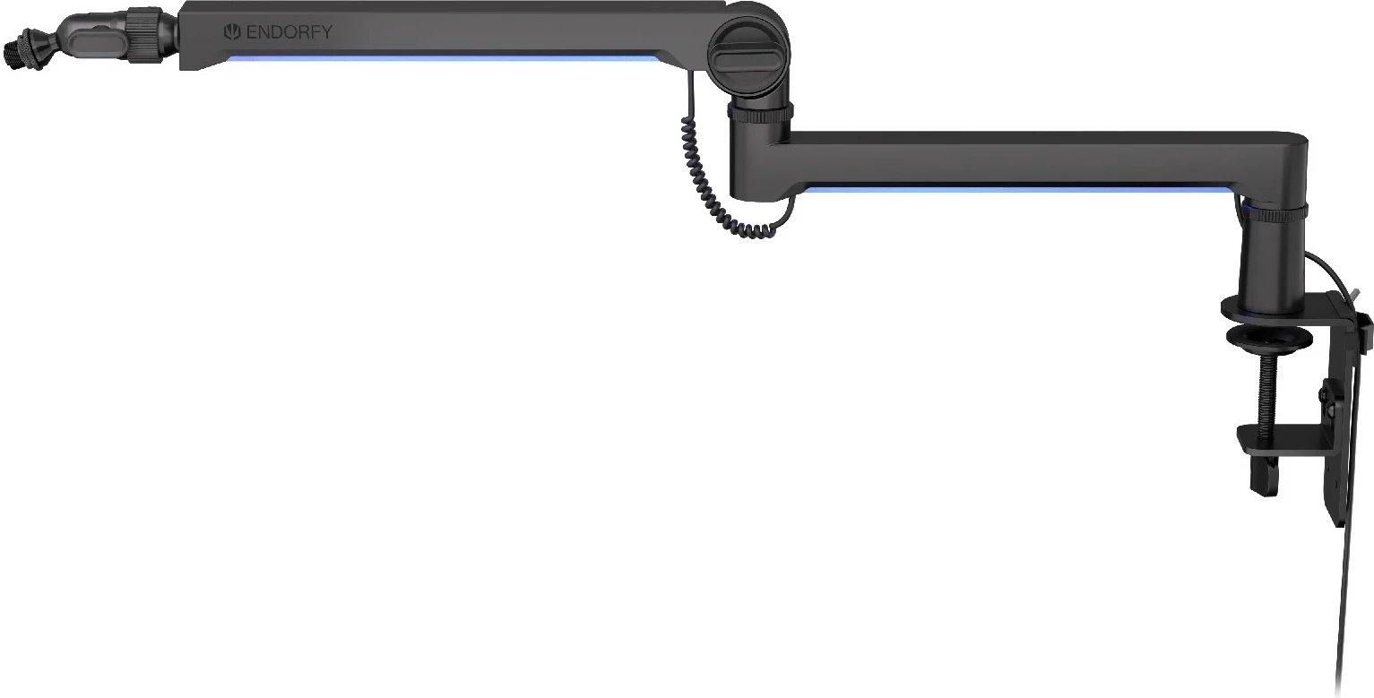 Krah mikrofonit Endorfy Broadcast Low Profile RGB Boom Arm, deri 2kg, LED, i zi