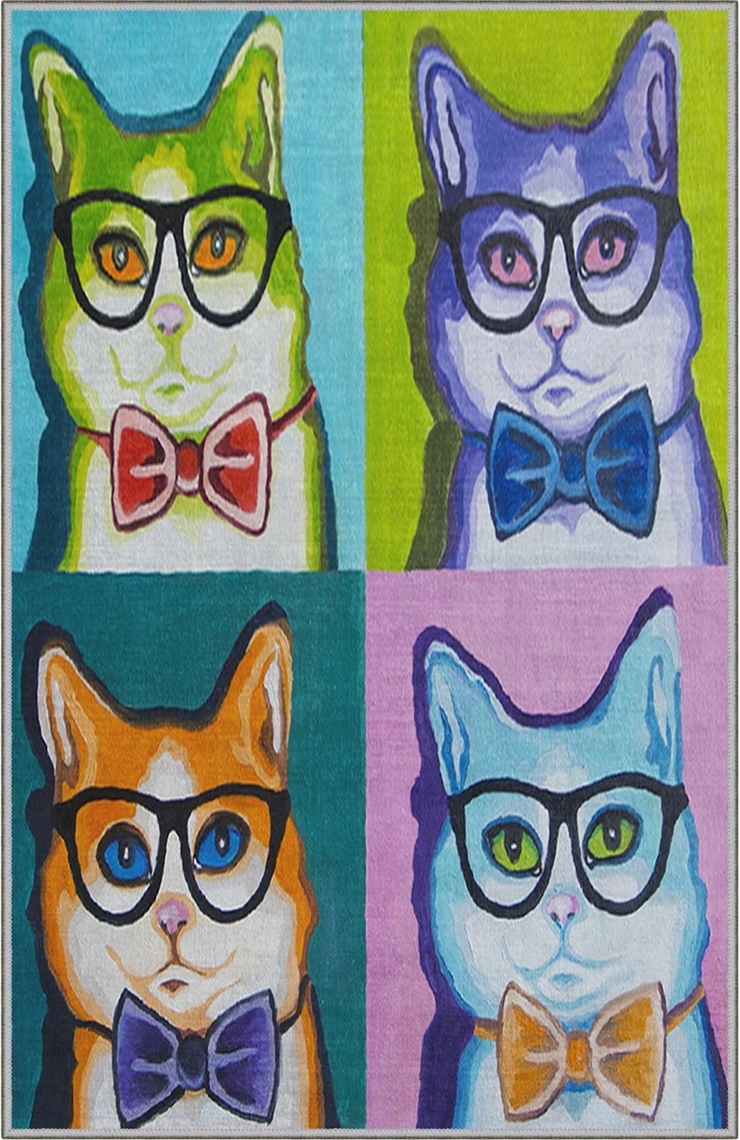 Qilim shumëngjyrësh me mace, 160x230cm, Conceptum Hypnose, KHMFESTO004KEÇE