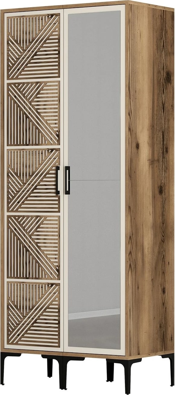 Dollap Skye Decor, ngjyrë arrë dhe krem, Kumsal PR