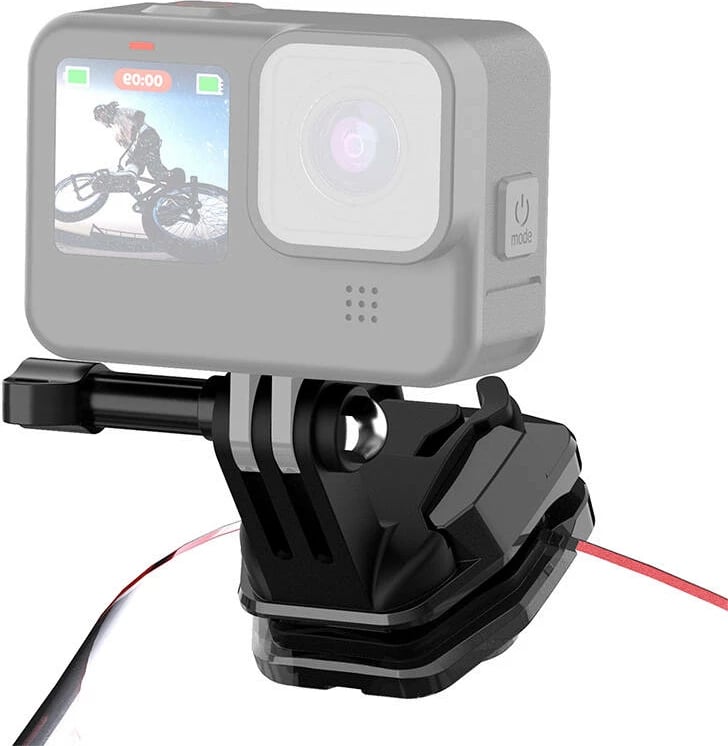 Mbajtës xhami për motoçikletë Puluz PU942B për kamera aksion, i zi