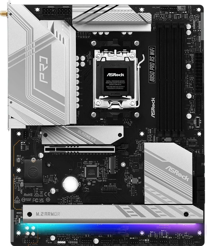 Pllakë amë ASRock B850 Pro RS WiFi, Socket AM5, DDR5, WiFi 6E, ATX