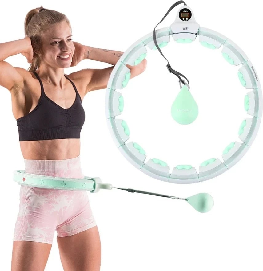 Hula hop HMS HHW06 me peshë dhe numërues, e gjelbër