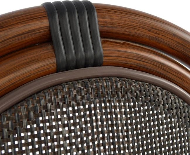 Karrige alumini pamje bambuje, ngjyrë kafe, me tekstilene, 40,5x56,5x89,5 cm, FH5026