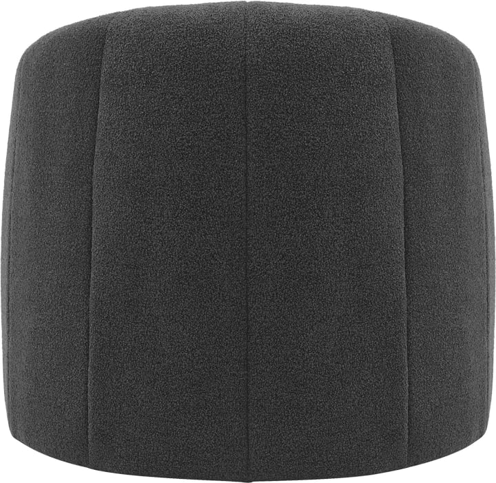 Fotel Fassy, pëlhurë bouclé, ngjyrë qymyr, 80x66x80cm