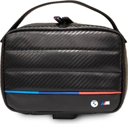 Çantë organizer BMW Carbon Tricolor, najlon dhe lëkurë ekologjike, me port USB, e zezë