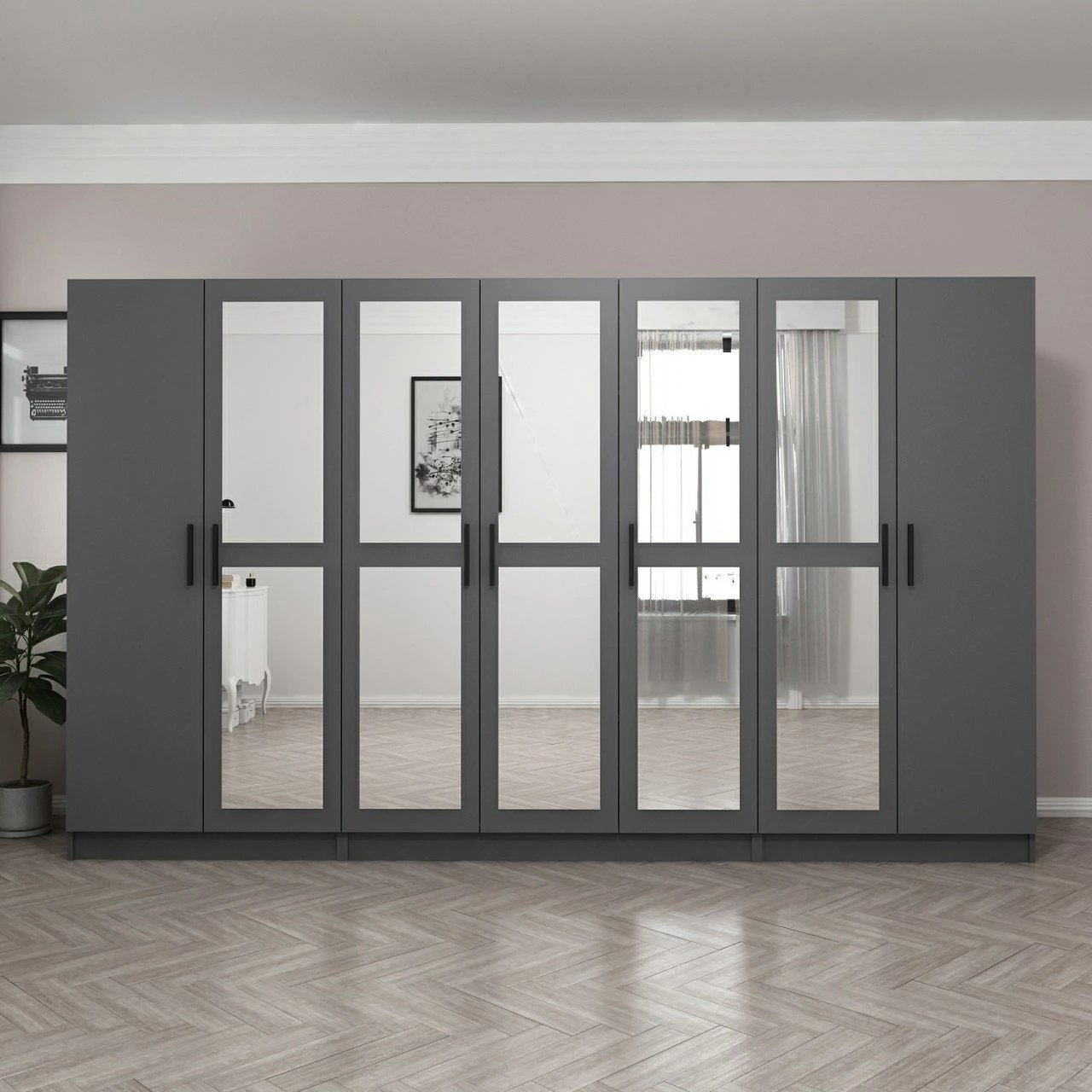 Dollap Skye Decor, ngjyrë antracit, 5096