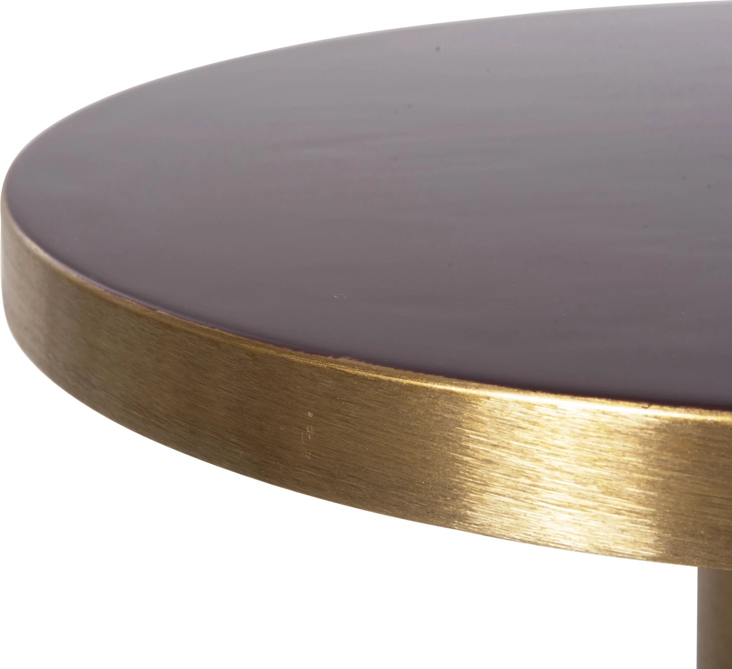 Tavolinë anësore ERODE FH4242.06 metalike, ngjyrë qershie-ari, Φ50.5x52.5H cm