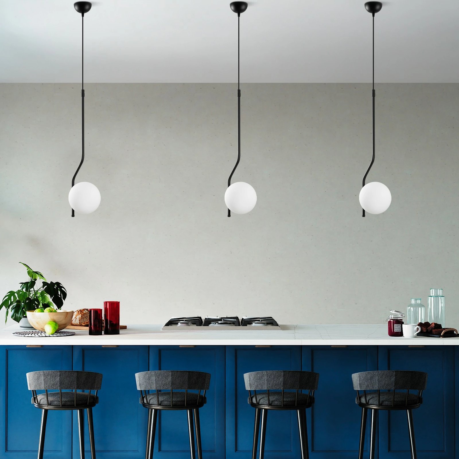 Llambë tavani Opviq Tulıp, ngjyrë e zezë, 70-100cm Llambë tavani Opviq Tulıp, ngjyrë e zezë, 70-100cm