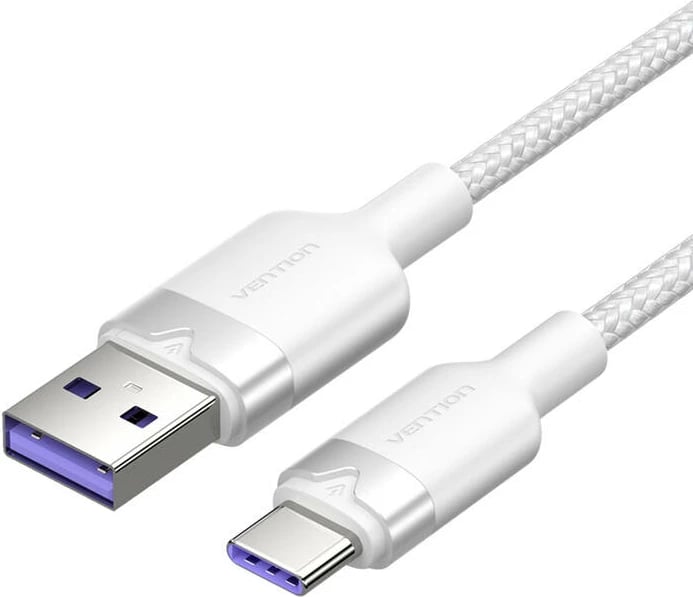 Kabllo USB 2.0 A në USB-C Vention CTOWH, 2m, e bardhë