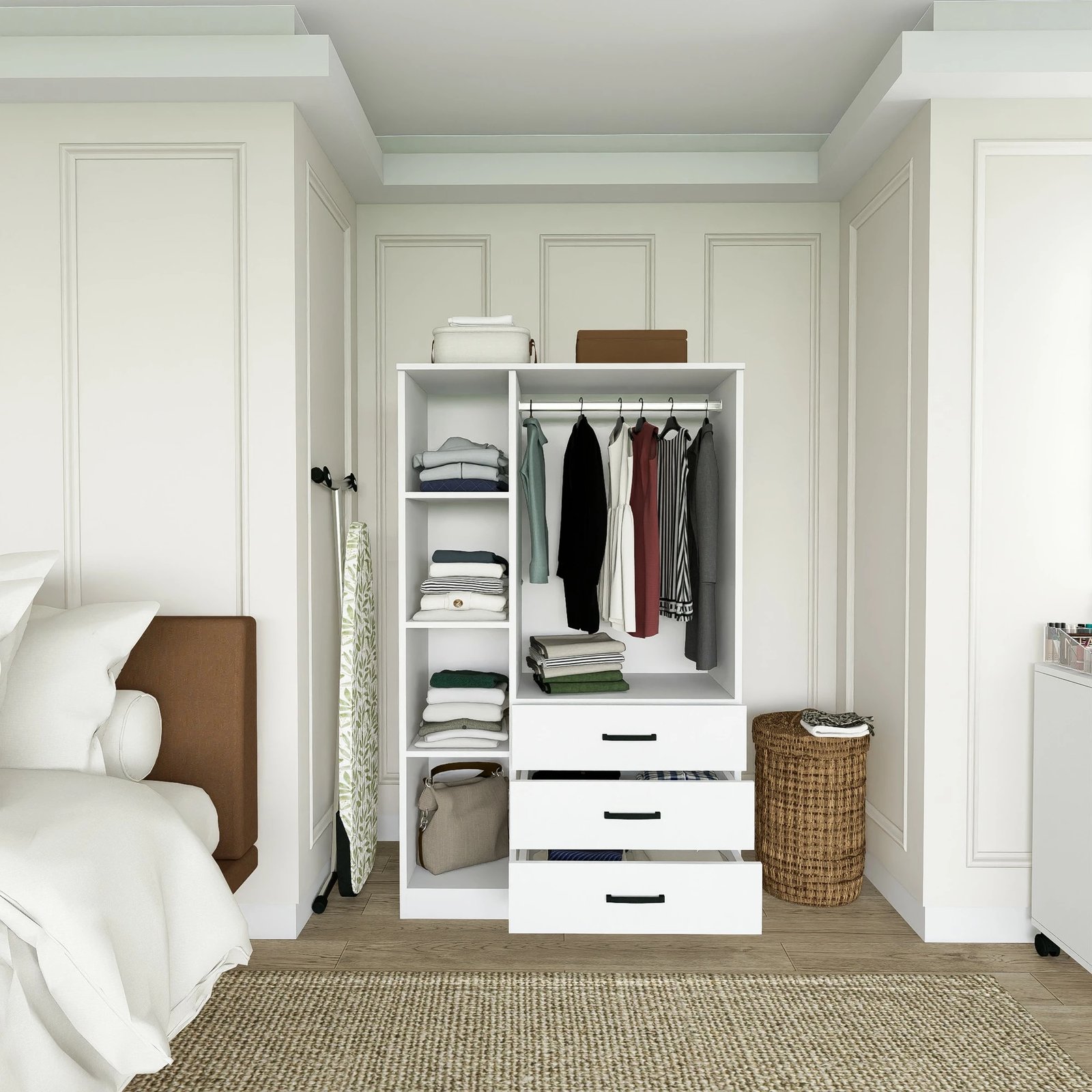 Dollap Hanah Home, Easy 1600-52, ngjyrë e bardhë mat