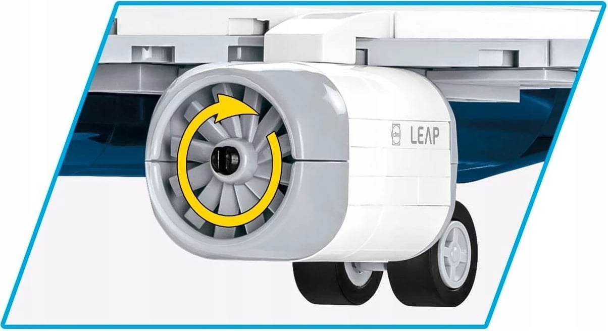 Set ndërtimi Cobi Klocki Boeing 737-8, 340 pjesë, bardhë/blu