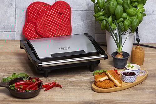 Grill elektrik, Camry, CR 3044, 25x17.5 cm, 1500-2100W, e zezë-argjend