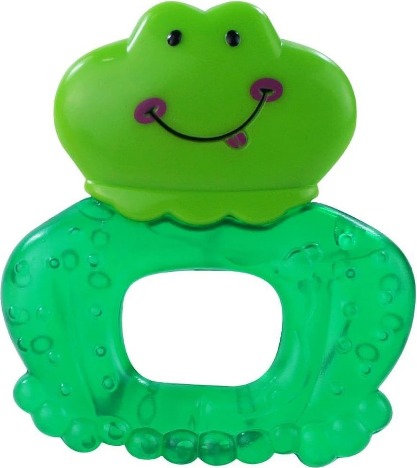 Unazë dhëmbëzimi ftohëse, Baby Mix, Frog, 8.5 x 7.5 x 1 cm, jeshile