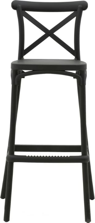 Karrige për bar Crossie pp e zezë 44x44x113cm