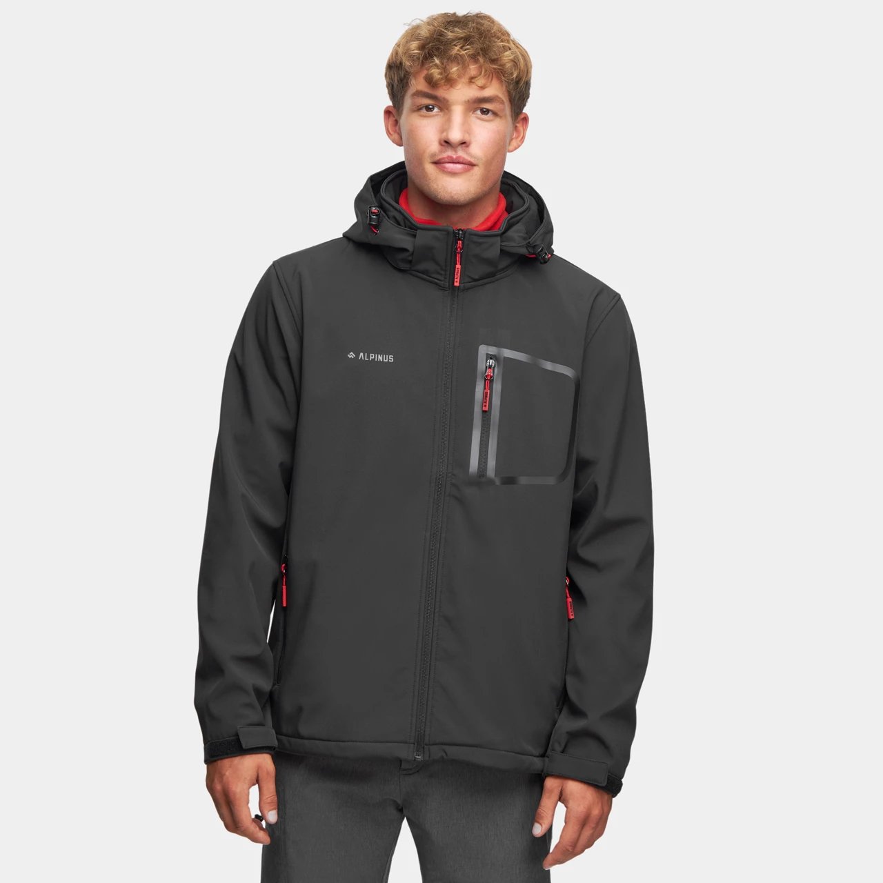 Jakne softshell për meshkuj Alpinus, e zezë