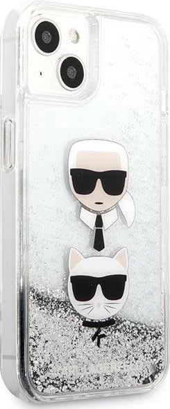 Mbështjellës Karl Lagerfeld KLHCP13SKICGLS për iPhone 13 mini, Hardcase, Silver