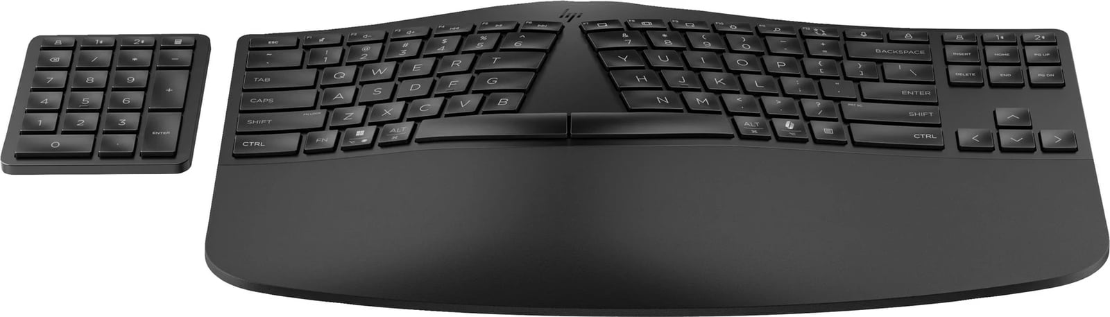 Tastierë ergonomike pa kabllo HP 965, Full-size, Membranë, USB Type-A, E zezë, 2 copë