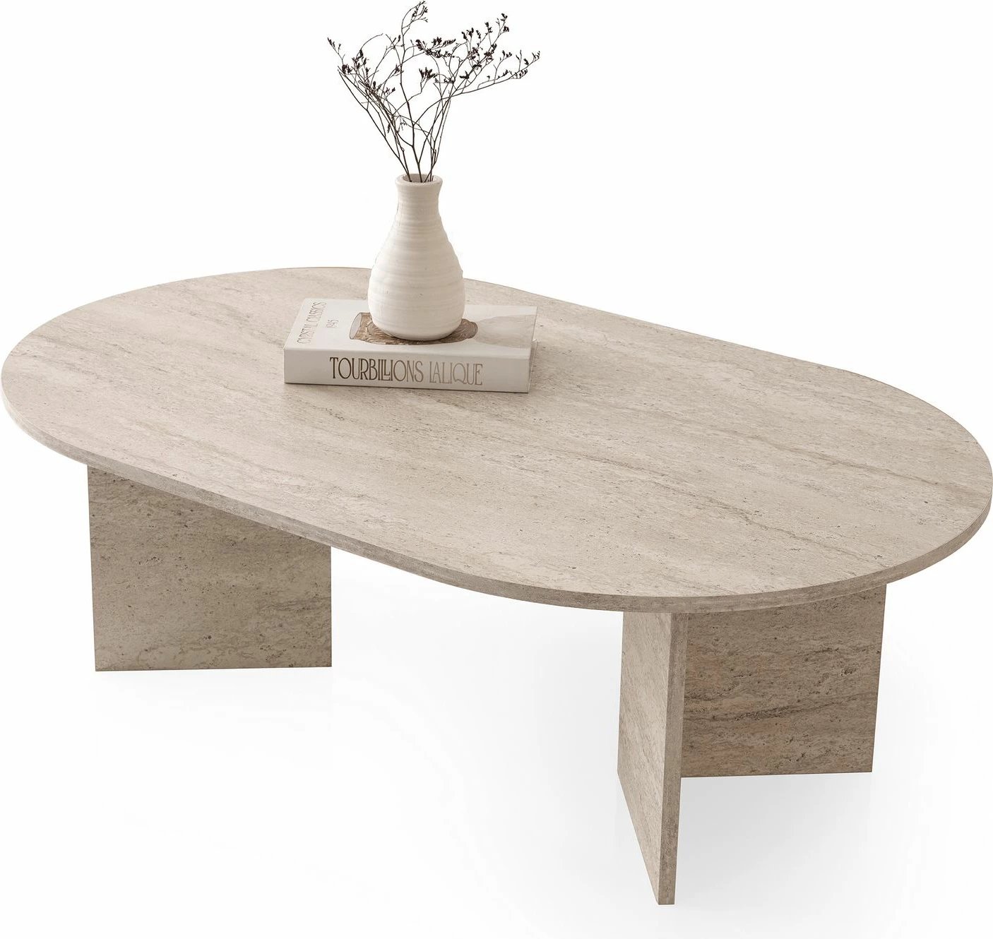 Tavolinë kafeje Skye Decor, ngjyrë travertine, Oscar - 9544