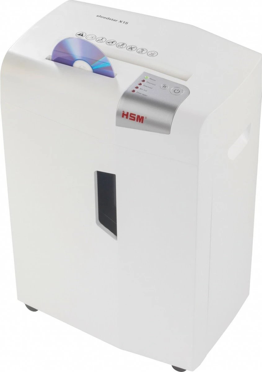 Makineri shkatërruese dokumentesh HSM shredstar X15, 26L, prerje cross-cut, e bardhë