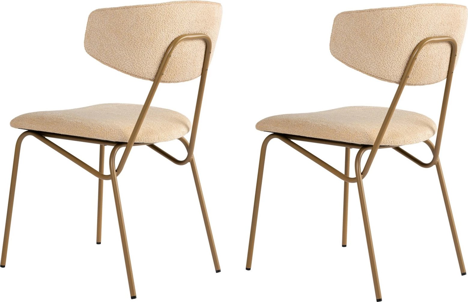 Set karrigesh (2 copë) Skye Decor, Nancy, bezhë, ari