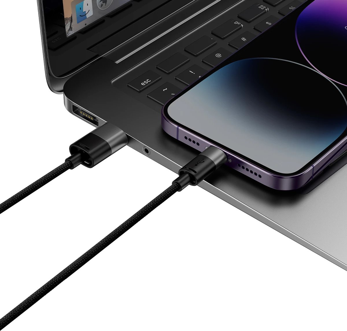 Kabllo 3-në-1 Baseus StarSpeed CAXS000001, 1.2m, USB-A në USB-C/Micro USB/Lightning, e zezë