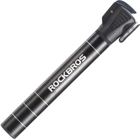 Pompë biçiklete Rockbros JG-1040B, alumini, e zezë, e vogël