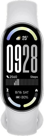 Smart band Xiaomi Smart Band 10 Glacier Silver, 1.72" AMOLED, argjend