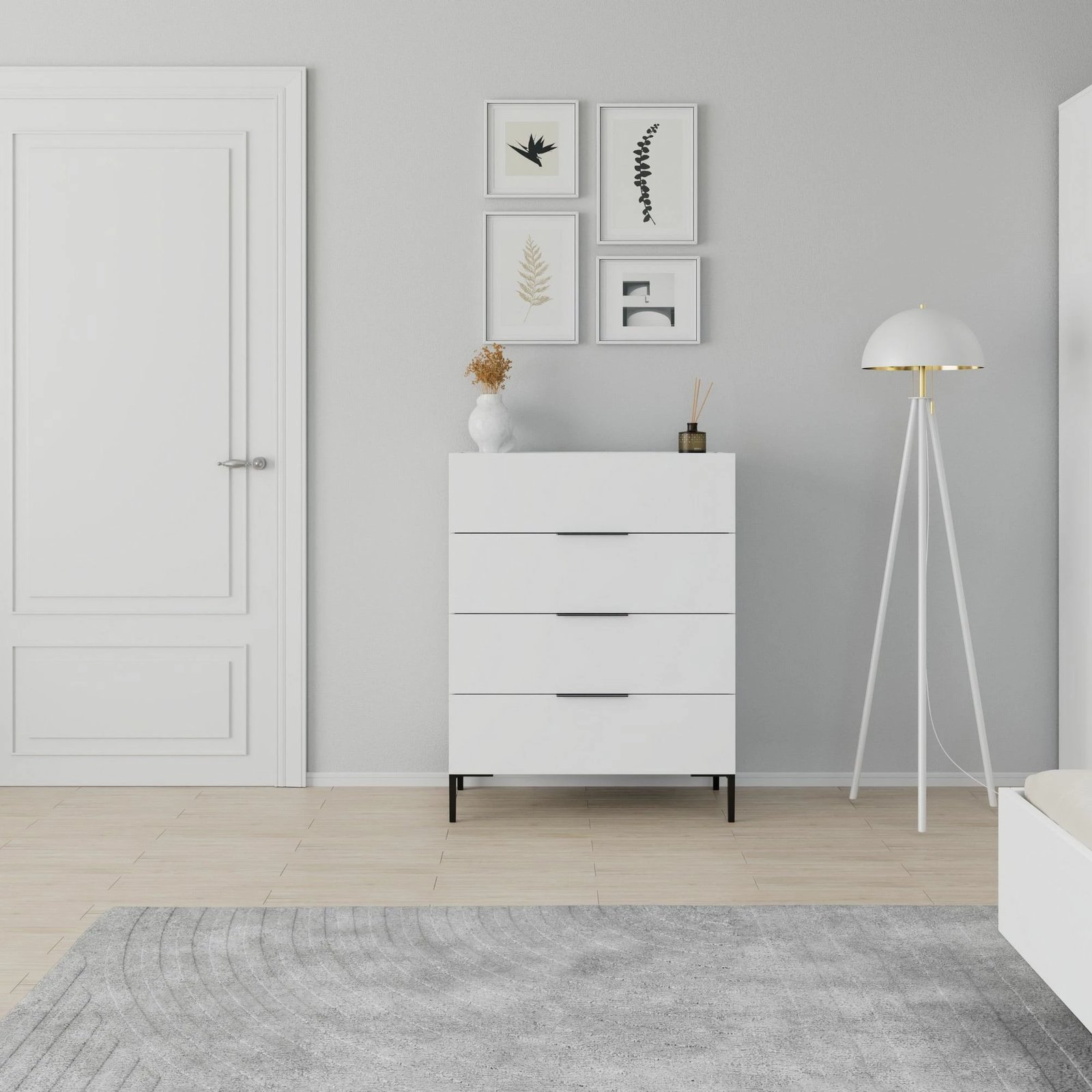 Komodë Hanah Home, Sfn-1740-Dd-1, e bardhë, 80x104x44 cm Komodë Hanah Home, Sfn-1740-Dd-1, e bardhë, 80x104x44 cm