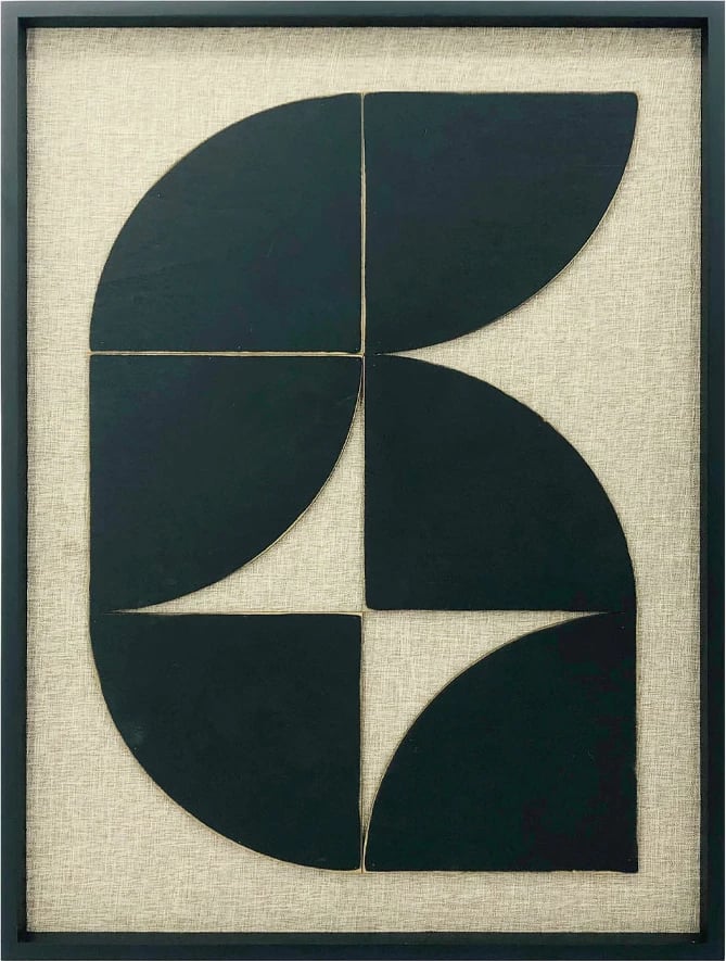 Pikturë dekorative Echoes of the Heart, dru, bezhë e zezë, 60x80x3cm