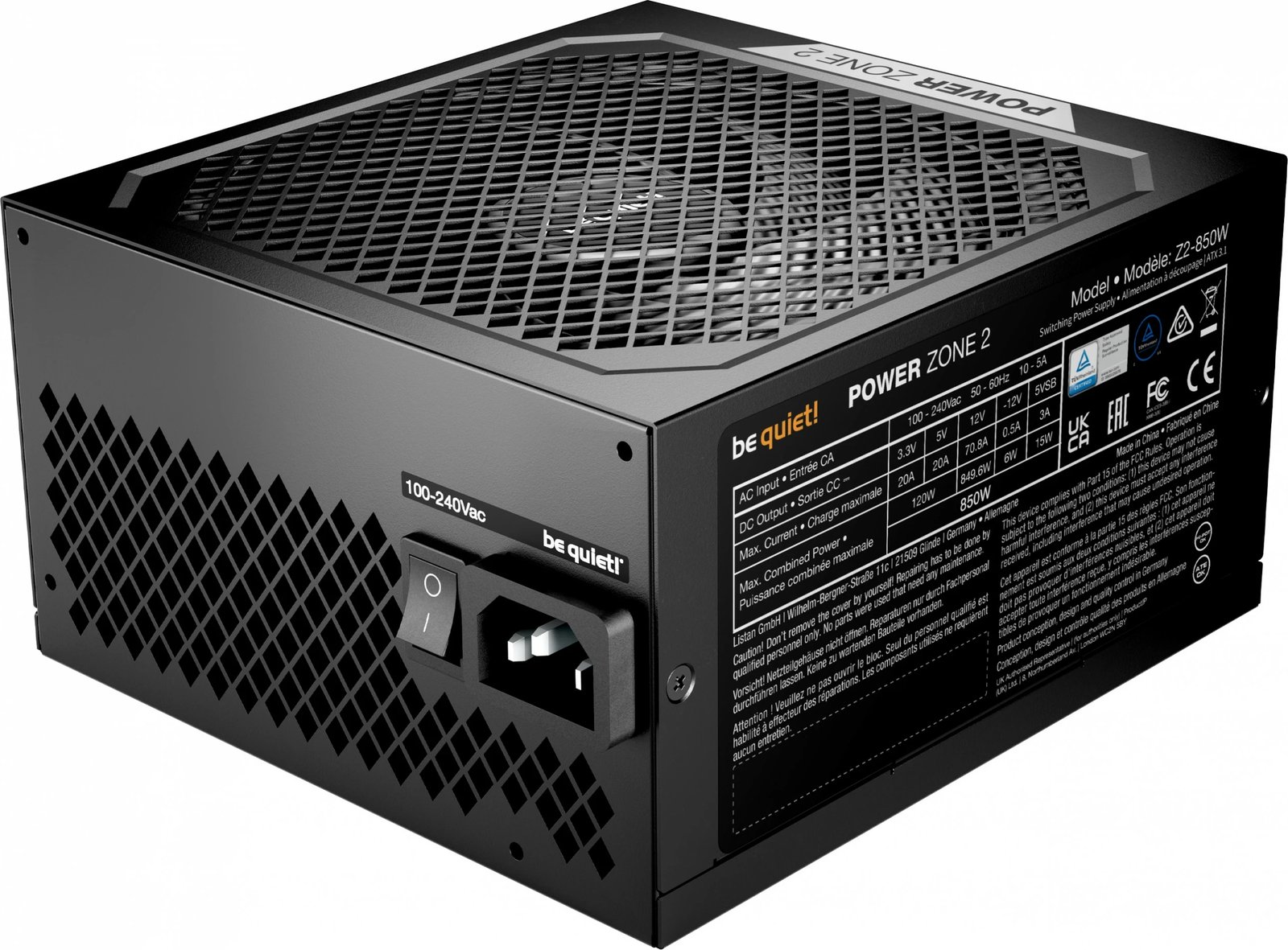 Furnizues energjie Be Quiet! Power Zone 2 850W, 80 PLUS Platinum
