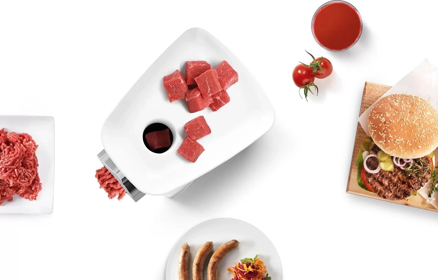 Grirëse mishi Bosch MFW 2517W, 1500W, e bardhë 