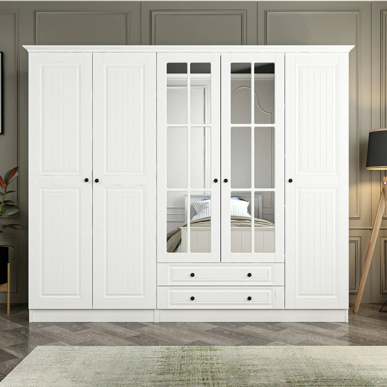 Dollap Skye Decor, i bardhë, Kale - 4018