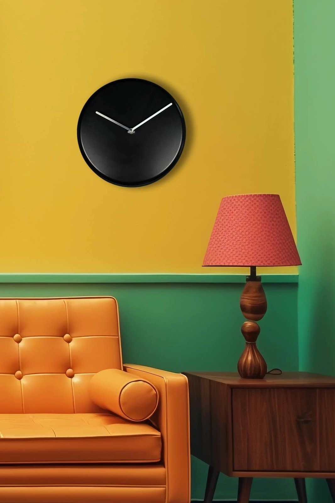 Orë muri dekorative prej metali, Wallity, 30Sivmet, e zezë