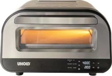 Furrë pice elektrike UNOLD Luigi 68816, gur pice i përfshirë, deri 450°C, ngrohje sipër/poshtë e rregullueshme, argjendtë