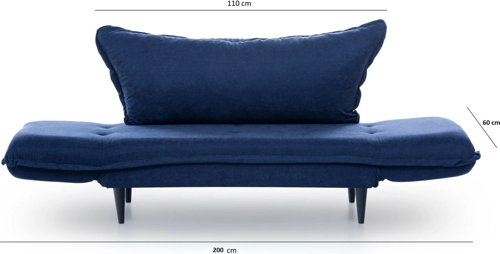 Divan-krevat 2 vendësh, ngjyrë navy blue, Atelier del Sofa, Vino Daybed, GR125\01