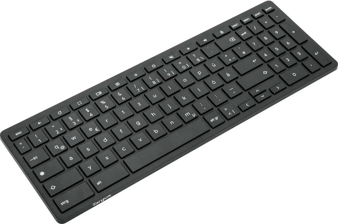 Tastierë Targus Works with Chromebook, Bluetooth, Full-size, QWERTZ, gjermanisht, e zezë