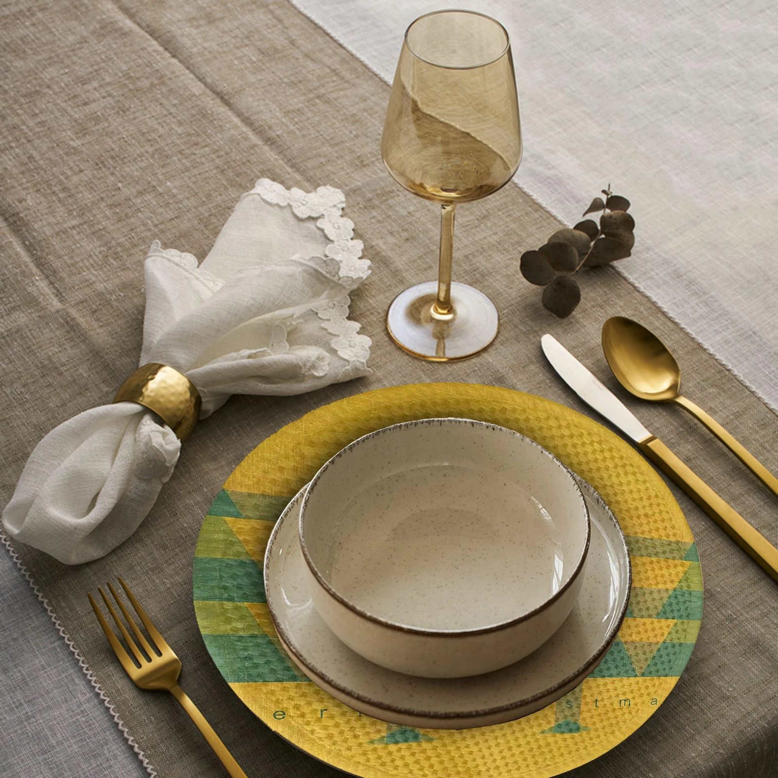 Ndamëse tavoline Hermia Concept, shumëngjyrëshe, 37cm, 4 copë