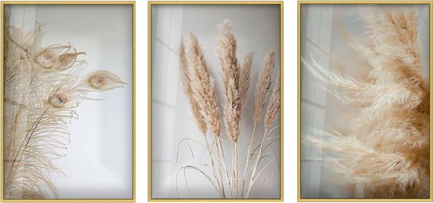 Pikturë dekorative prej xhami të temperuar, Wallity, Huhu383, 60x90cm (3 copë)