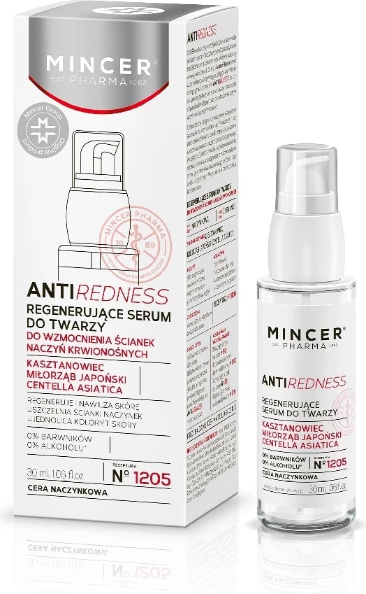 Serum për fytyrë Mincer Pharma Anti-Redness Regenerating N°1205 për femra, 30ml