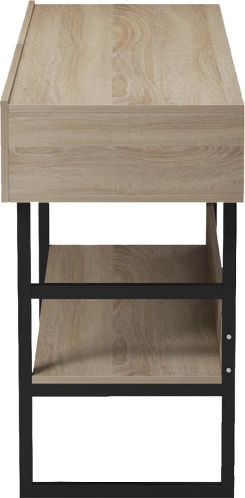 Konsolë Vien, ngjyrë sonoma-e zezë, 139x43x75.5cm