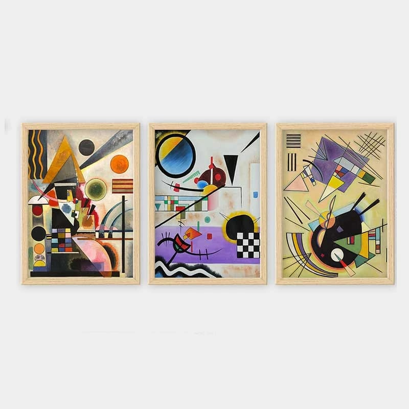 Pikturë dekorative me kornizë (3 copë), Wallity, 3NTC_UN84644_3545