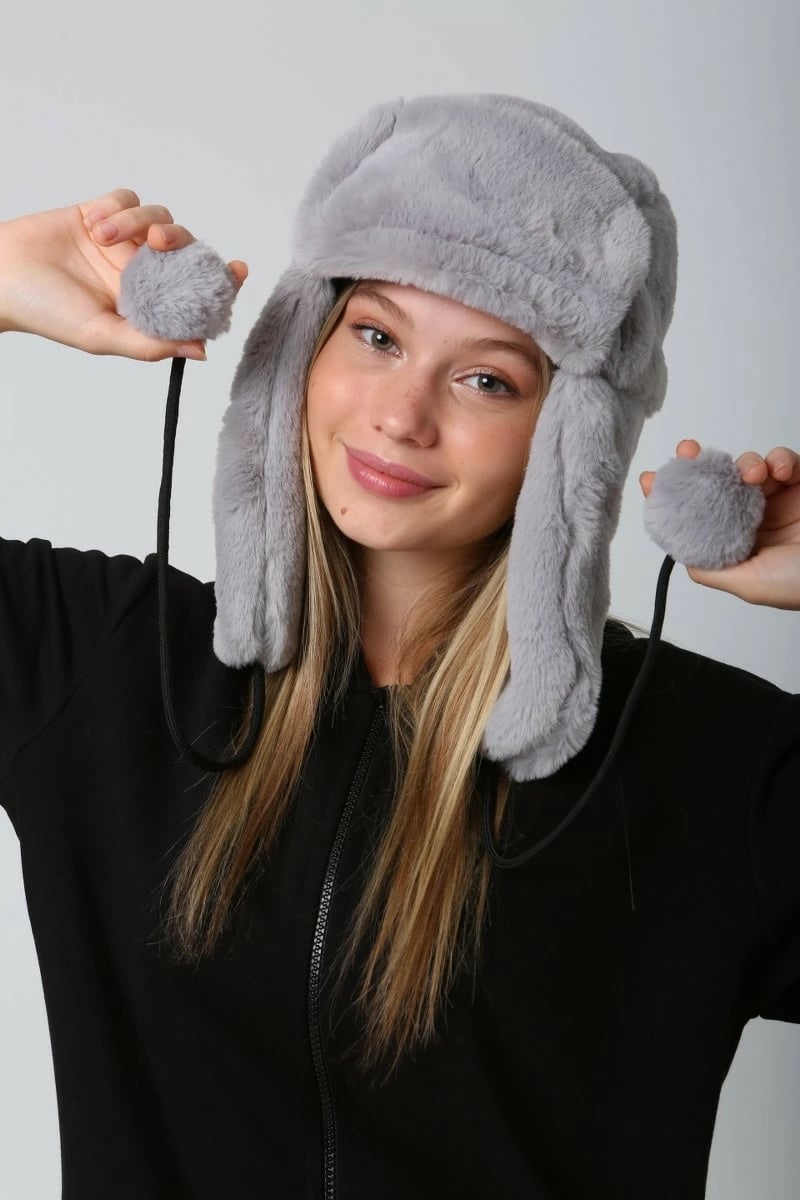 Kapelë dimri për gra, ngjyrë gri, Jumeon, Bere1103